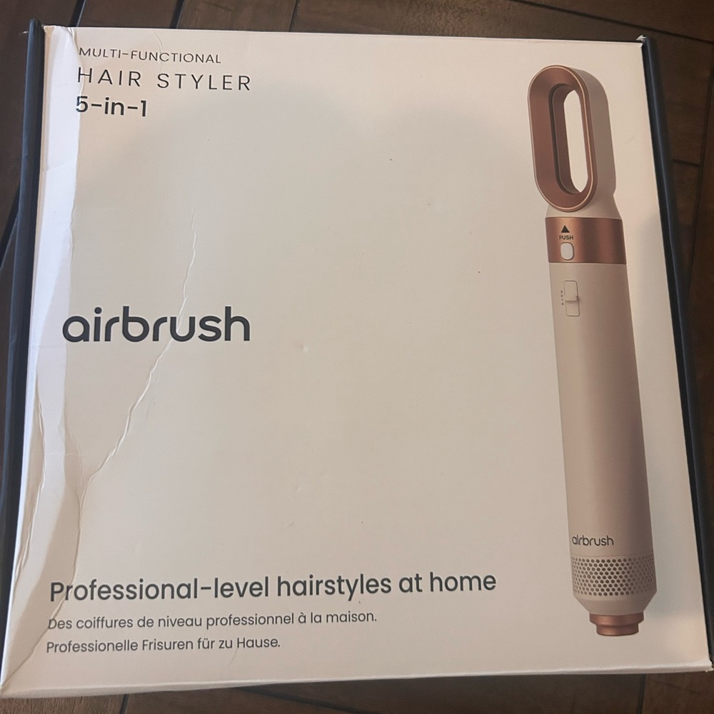 Airbrush 5-in-1 Hair Styler - White and Gold